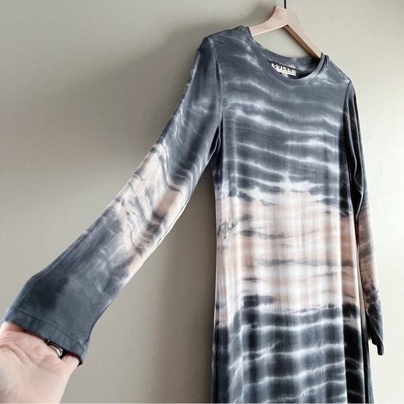 Anthropologie Dolan Trina Tie-Dye Midi Dress in Gray and Cream, Size XS - Picture 5 of 11